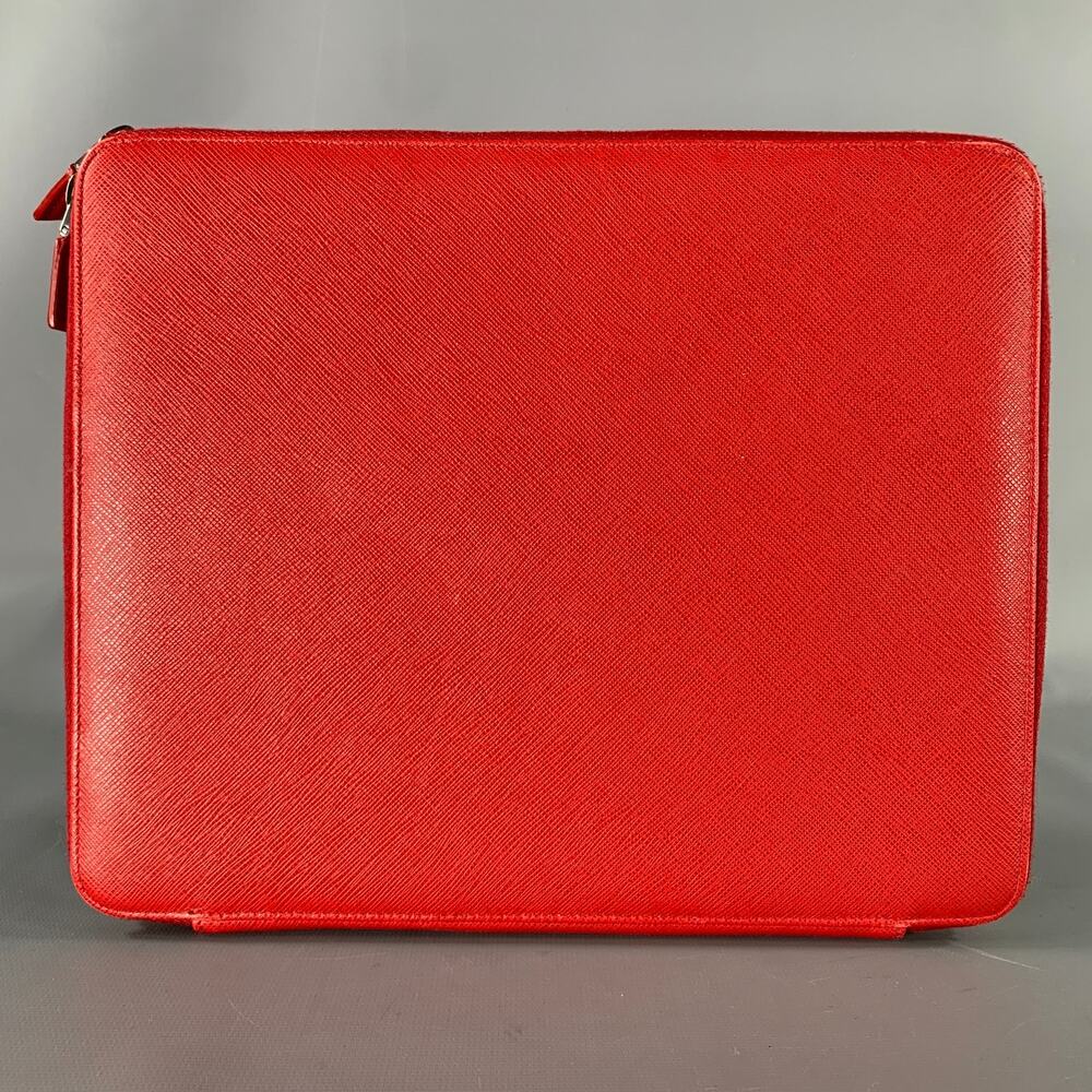 PRADA Red Leather iPad Case Bags & Leather Goods